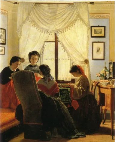 Figura 4: Odoardo Borrani. Le cucitrici di camicie rosse, 1865. Óleo sobre tela (66 x 54 cm)
