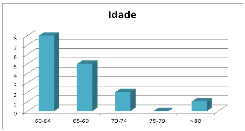 Gráfico 1 – Distribuição dos estudantes por intervalos de idade 