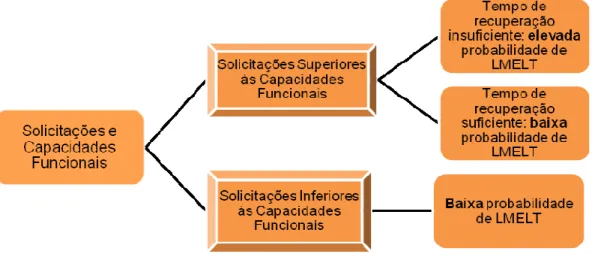 Figura 5. Solicitações e capacidades funcionais (Adaptado de Serranheira, Lopes &amp; Uva, 2005) 
