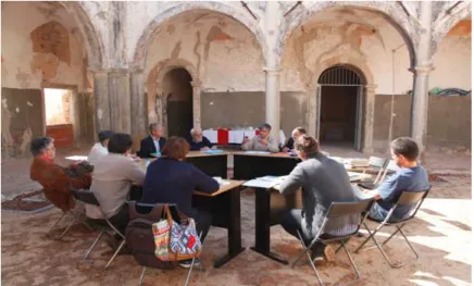 Figure 7.  The Alferrara monasteries think tank, assembled in the Monastery of St. Paul cloister