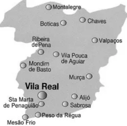 Figura n.º 1 – Mapa do distrito de Vila Real 