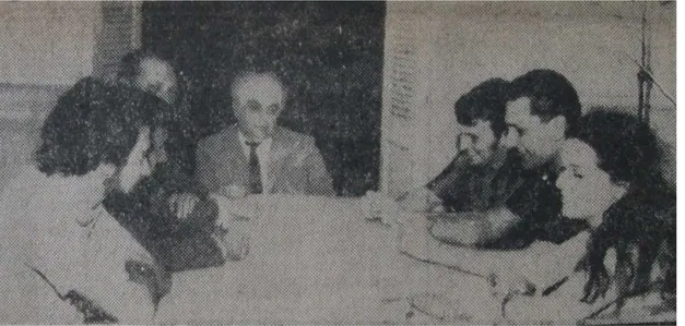 Figura  15  Foto  de  uma  reunião  da  primeira  equipe  de  intelectuais  em  Belém,  reunidos  na  Escola  de  Arquitetura  da  Universidade  Federal  do  Pará  em  1968