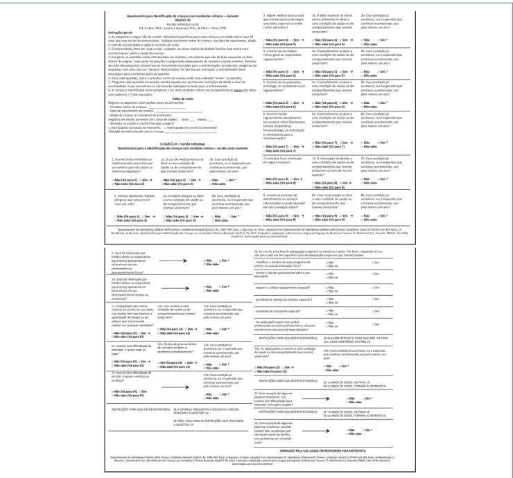 Figure 2. Final version of the QuICCC-R in Brazilian Portuguese