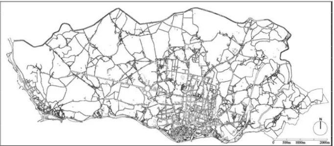 Figura 2.3 – Mapa da cidade do Porto de 1892 baseado na Planta Topográfica da Cidade do Porto de Telles  Ferreira (Oliveira e Pinho, 2006)  