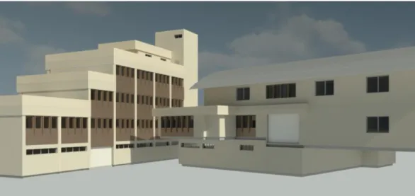 Figura 13: Modelo 3D do edifício em estudo 