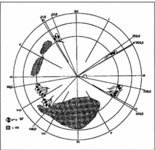 Figura 1 - Representação esquemática da medida  do arco de circunferência ocupado por cada SF no  OD