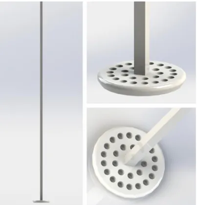 Figura 3.12  –  Ilustração do agitador axial utilizado neste trabalho para homogeneizar as  suspensões