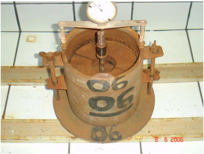 Figura 3-1 – Cilindro de CBR em imersão 