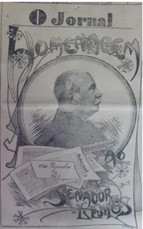 Figura 5: Aniversário de Lemos. O Jornal. Belém, 17 de dezembro de 1907. p, 1. 