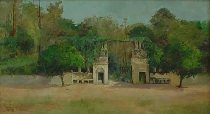 Figura 10: Antônio Parreiras. Entrada do Bosque Municipal, 1905, óleo s/tela. 50,5 x 91,0 cm