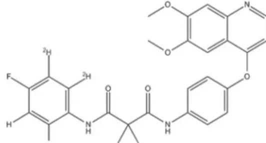 FIGURE 2  -  Chemical structure of cabozantinib-d4.