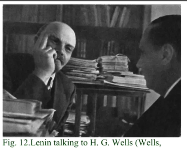 Fig. 12.Lenin talking to H. G. Wells (Wells,    1921: p. 40)  