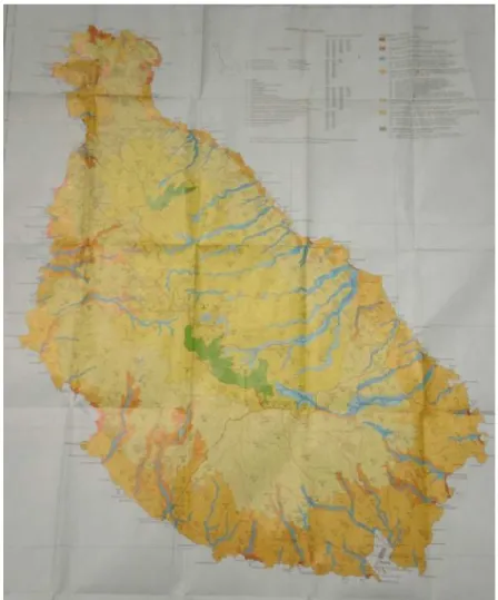 Fig. 4.3 - Agro ecological and vegetation map of the Santiago Island (Cap Verde Archipelago)  (Diniz and Matos, 1986) 