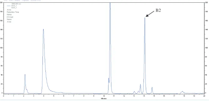 Figura 25 - Cromatograma obtido na análise T=0 do suplemento com vitaminas e minerais