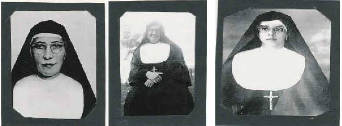 Figura 10 - Irmã Catarina, Madre Palmira e  Irmã Rita Vieira, em 1959 