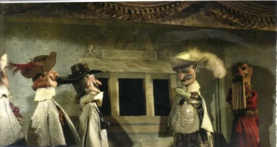Figura 1: Foto de Marioneta Medieval erudita — catálogo Festival Internacional de  Marionetas e Formas Animadas