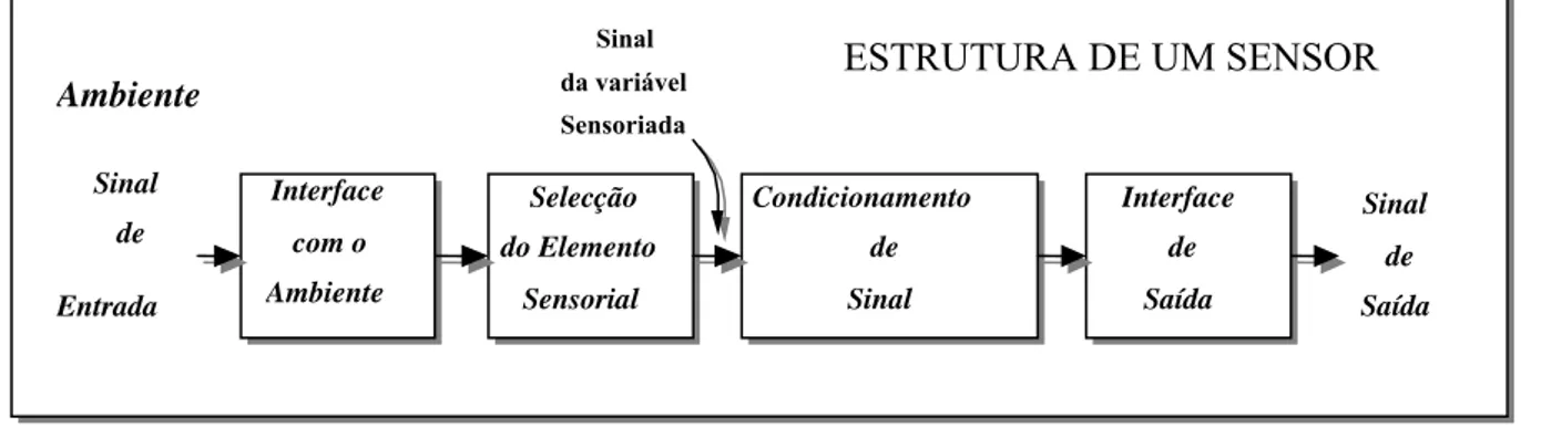 Fig. 3.2 Diagrama de blocos da estrutura de um sensor. 