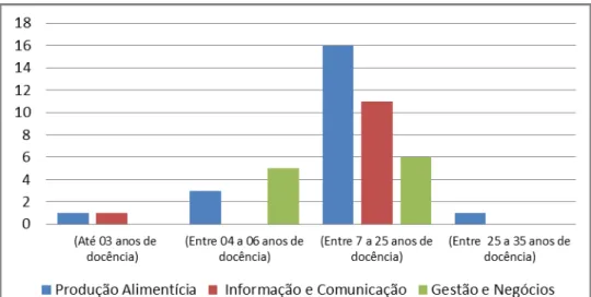 Gráfico 7: Tempo de exercício da docência 