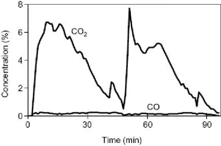 Figura 6 – Variação da concentração de CO 2  típica nos gases de escape [23] 