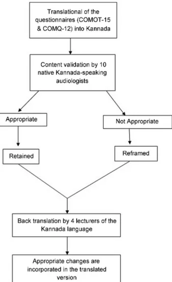 Fig. 1 The procedure used in translating the questionnaires.