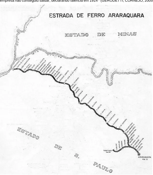 Mapa 5 - Linha tronco e Ramal de Tabatinga. Fonte: http://www.geocities.ws/pscalvo/paginas/estacoes/estacoes.html (2015)