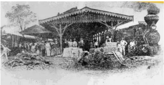 Figura 1 - Primeira Estação Ferroviária de Araraquara (1910). Fonte:  
