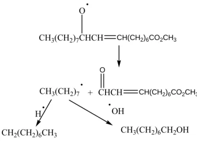 Figura 8 – Formação de um álcool e de um hidrocarboneto a partir de um radical alcoxi livre [10]