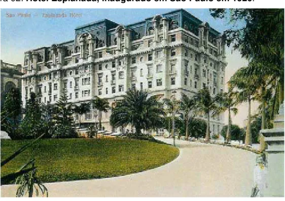 Figura 02: Hotel Esplanada, inaugurado em São Paulo em 1920. 
