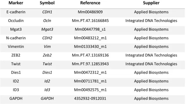 Table 3. Fluorescent probes for expression analysis of target genes by real-time PCR 