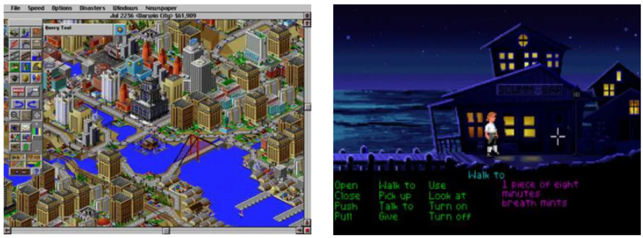 Figure 13: Sim City 2000.  Figure 14: The Secret of Monkey Island. 