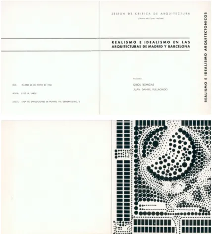 Figure 4. Invitation card for the SCA on the duality Madrid- Madrid-Barcelona, 1967. (Carlos de Miguel Archive