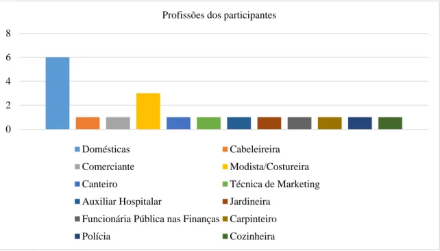 Gráfico 5: Profissões dos Participantes (Fonte: Própria). 