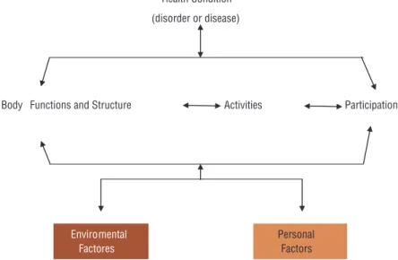 Figure 1 presents the interaction model of concepts proposed by ICF. 