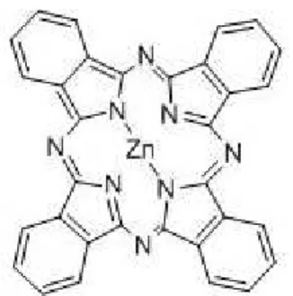 Figura 2. Estrutura química da ftalocianina de zinco. 