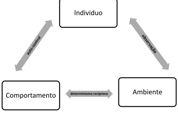 Figura n.º 2: Diagrama de interacção segundo a Teoria Cognitiva-Social de Bandura 