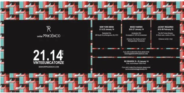 Figura 14 - Convite para as feiras 21.14 AW14 