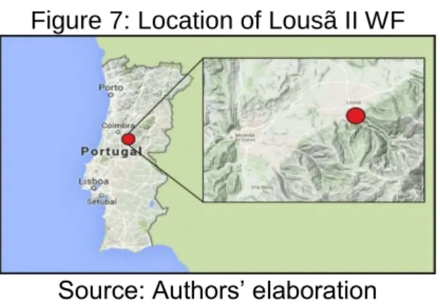 Figure 7: Location of Lousã II WF 
