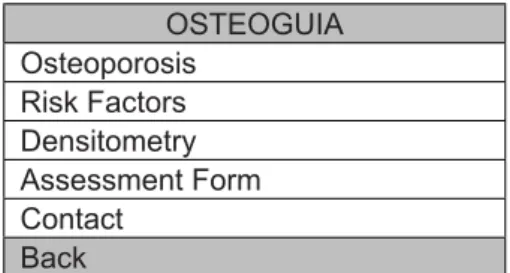 Figure 1. Reproduction of OSTEOGUIA app screen. Rio de Janeiro, 2017.