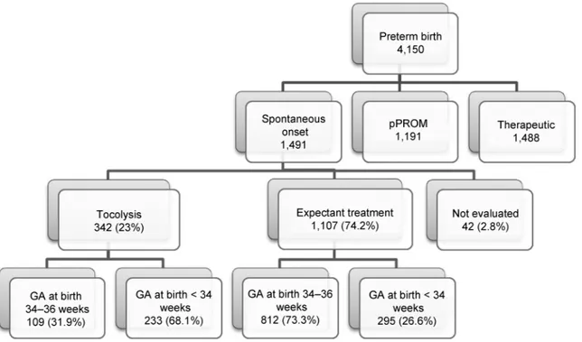 Fig. 1 Flowchart of subjects and gestational age at birth in the Brazilian Multicenter Study on Preterm Birth (EMIP, in the Portuguese acronym).