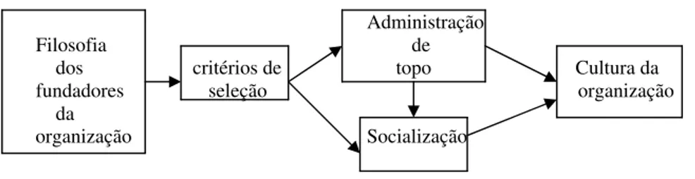 FIGURA 1. Como as culturas das organizações se formam. Robbins (1999), p. 382            