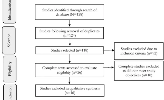 Figure 1. Flowchart of selection of publications for integrative review, based on PRISMA model 6 