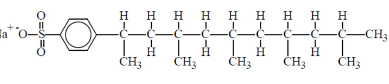 Figura 5. Molécula de Alquilbenzeno Sulfonato 