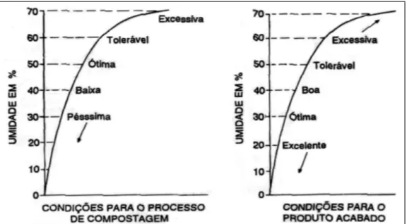 Figura 11: Umidade no processo de compostagem. 