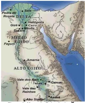 Figura 8: Mapa do Egito Antigo 36 Fonte: Site:www.historiadomundo.com.br 