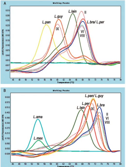 FIGURE 2: Example of melting curve analysis of FRET real-time PCR focusing on the 6PGD and  MPI genes