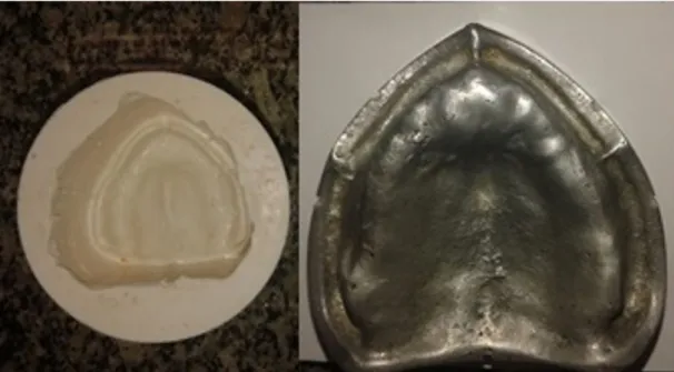 Figure 1. Silicone mold + metal model.