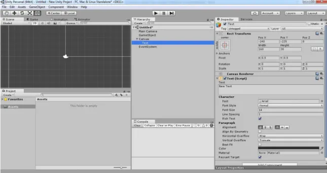 Figura 14 - Interface do Unity  Fonte: Unity Comunity (2009) 