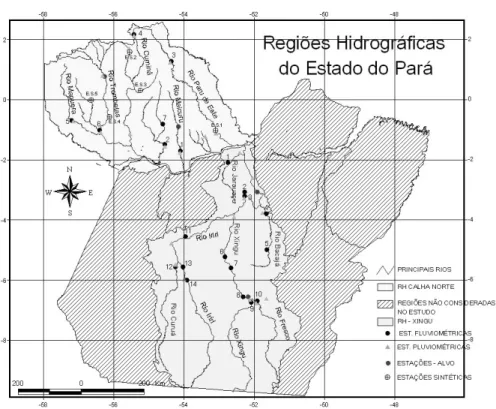 Figura 1 -  Regiões Hidrográficas da Calha Norte e do Xingu.
