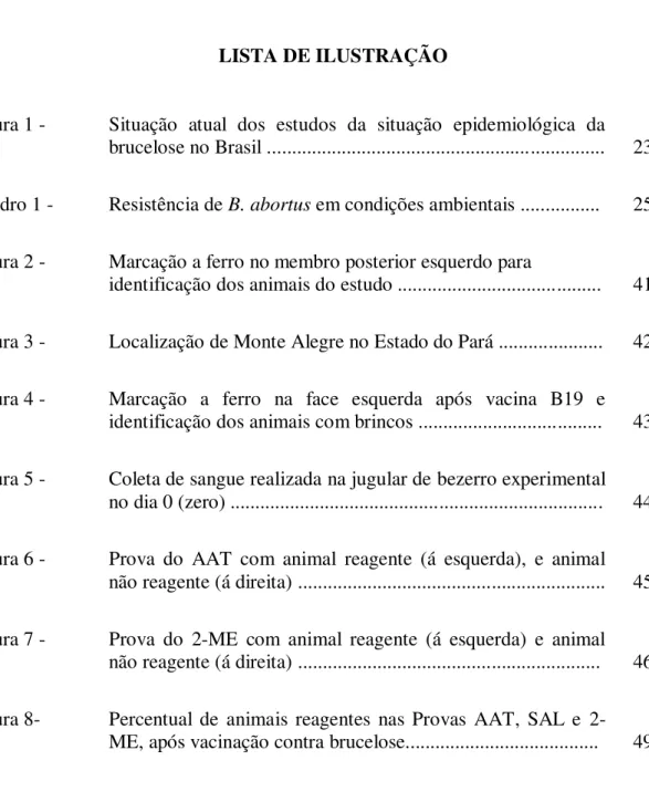 Figura 1 -   Situação  atual  dos  estudos  da  situação  epidemiológica  da  brucelose no Brasil ...................................................................