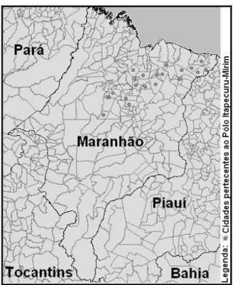 Figura 6: Cidades que participaram do Pró-Letramento no Pólo de Itapecuru-Mirim/MA 